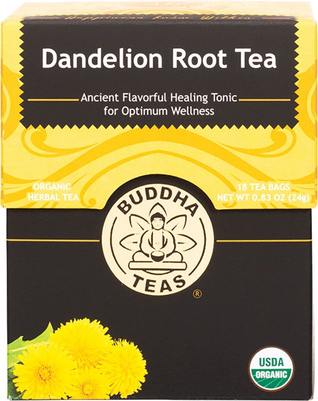 BUDDHA TEAS Organic Herbal Tea Bags  Dandelion Root Tea 18
