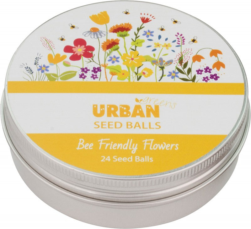 URBAN GREENS Seed Balls (For Planting)  Bee Friendly Flowers (24 Per Tin) 1