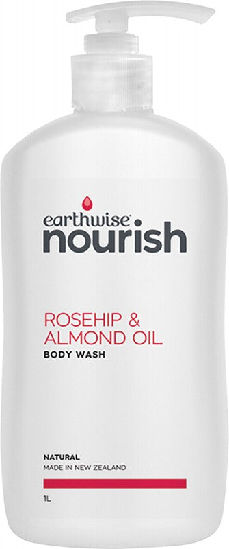 EARTHWISE NOURISH Body Wash  Rosehip & Almond Oil 1L