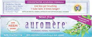 AUROMERE Toothpaste - Ayurvedic  Mint Free - Fluoride Free 117g