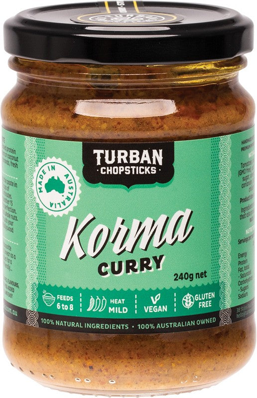 TURBAN CHOPSTICKS Curry Paste  Korma Curry 240g