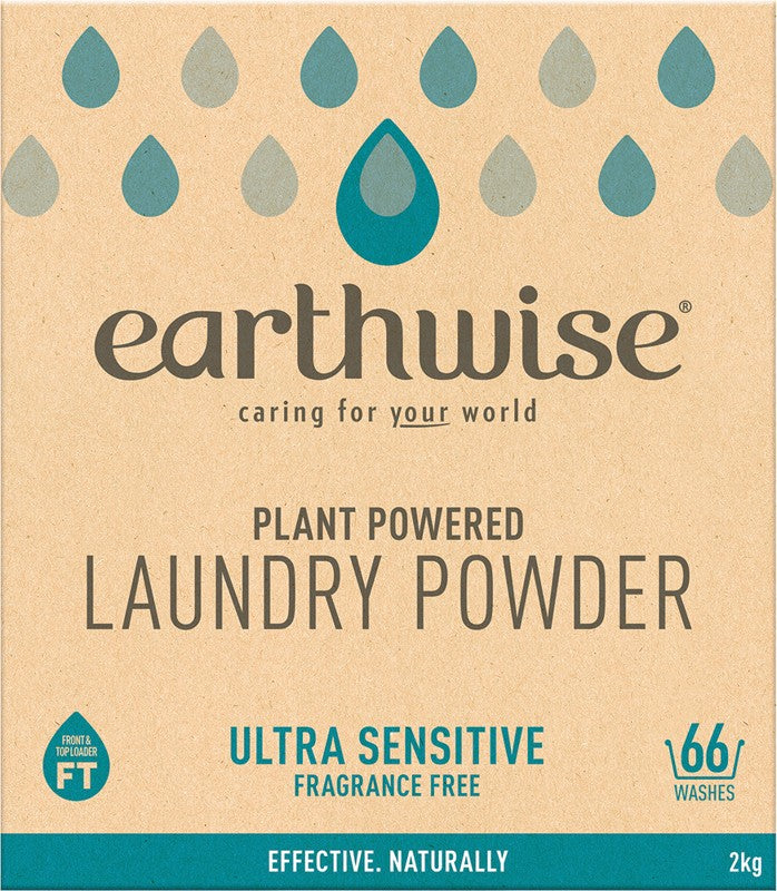 EARTHWISE Laundry Powder  Fragrance Free 2kg