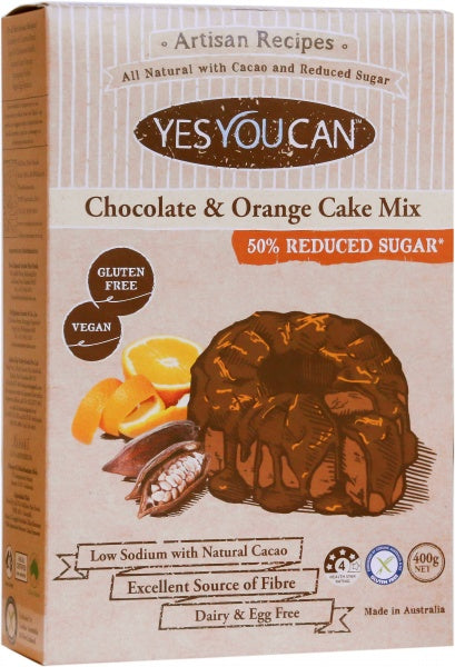 YesYouCan Artisan Chocolate & Orange Cake Mix G/F 400g