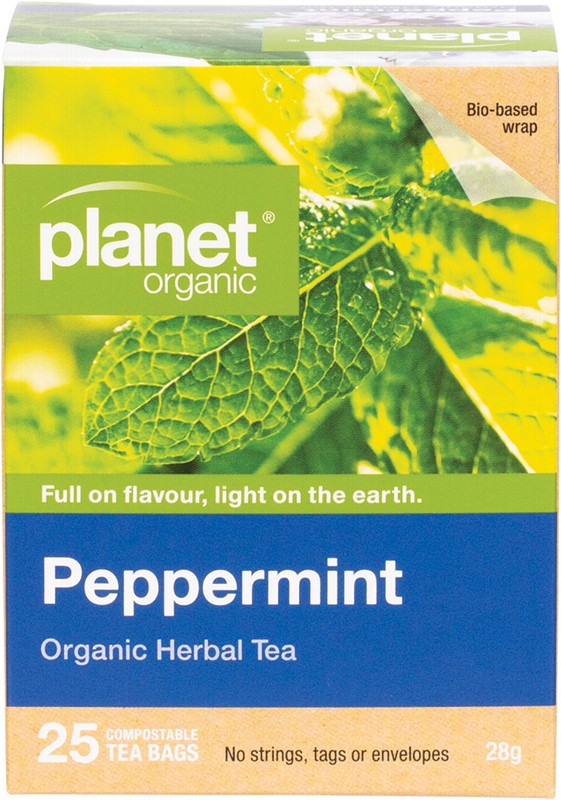 PLANET ORGANIC Herbal Tea Bags  Peppermint 25