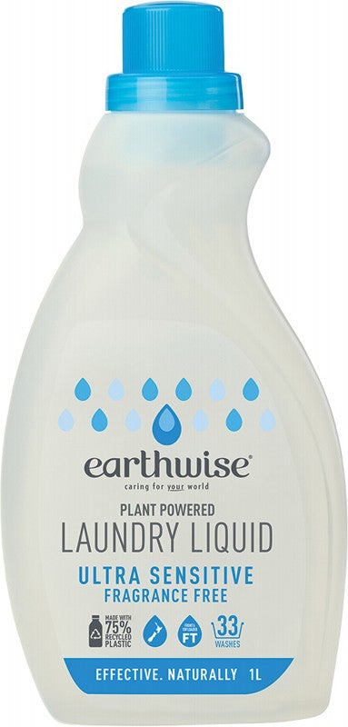 EARTHWISE Laundry Liquid  Fragrance Free 1L