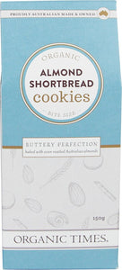ORGANIC TIMES Cookies  Almond Shortbread 150g