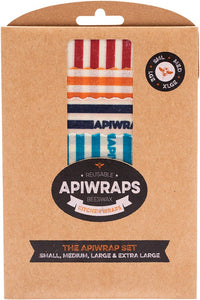 APIWRAPS Reusable Beeswax Wraps - Full Set  1 X Small, Medium, Large & XL 4