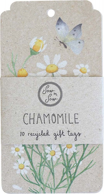 SOW 'N SOW Recycled Gift Tags - 10 Pack  Chamomile 10