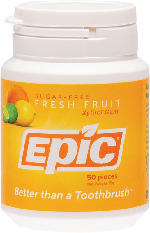 EPIC Xylitol Chewing Gum  Fresh Fruit 50