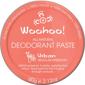 WOOHOO BODY Deodorant Paste (Tin)  Urban - Regular Strength 60g