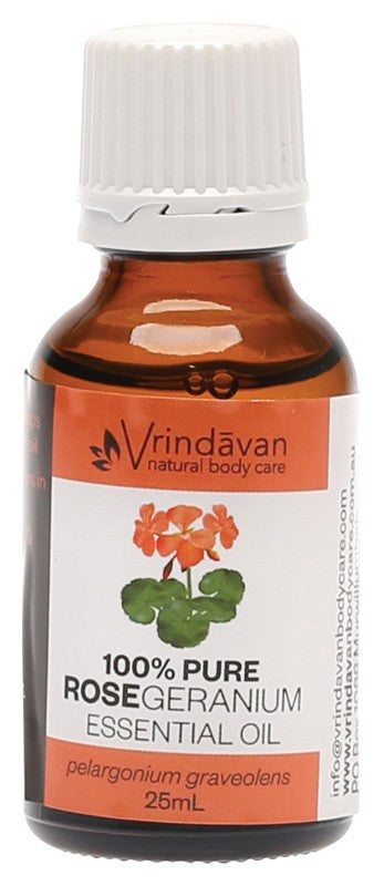 VRINDAVAN Essential Oil (100%)  Rose Geranium 25ml
