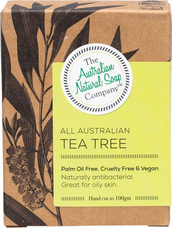 THE AUSTRALIAN NATURAL SOAP CO Face Soap Bar  Tea Tree 100g