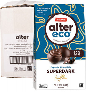 ALTER ECO Chocolate (Organic)  Superdark Cacao Truffles 108g