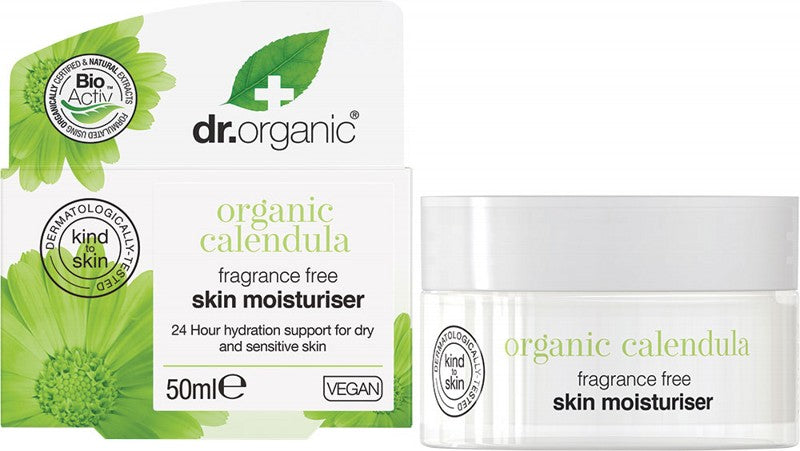 DR ORGANIC Fragrance Free Skin Moisturiser  Organic Calendula 50ml