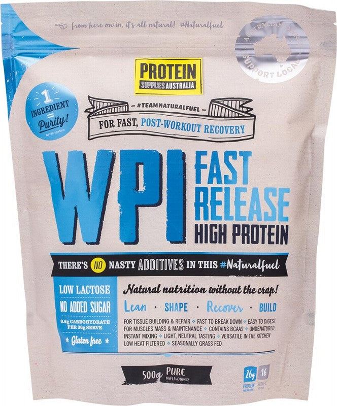 PROTEIN SUPPLIES AUSTRALIA WPI (Whey Protein Isolate)  Pure 500g