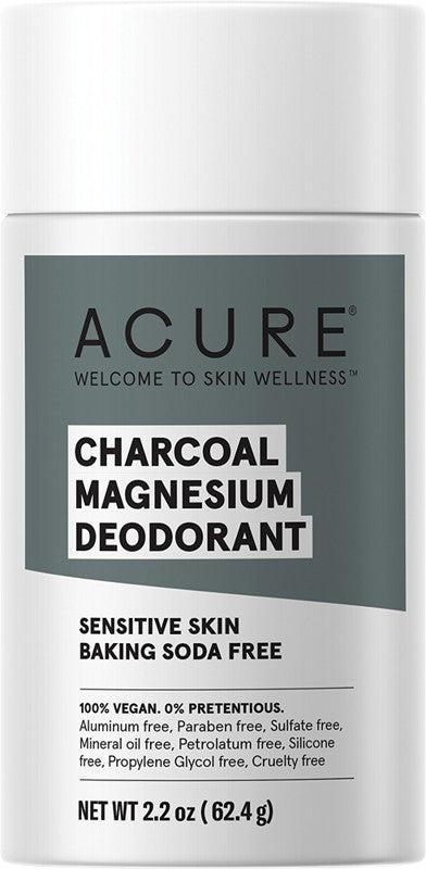 ACURE Deodorant Stick - Baking Soda Free  Charcoal Magnesium 63g