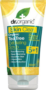 DR ORGANIC Exfoliating Face Scrub  Skin Clear - Organic Tea Tree 150ml