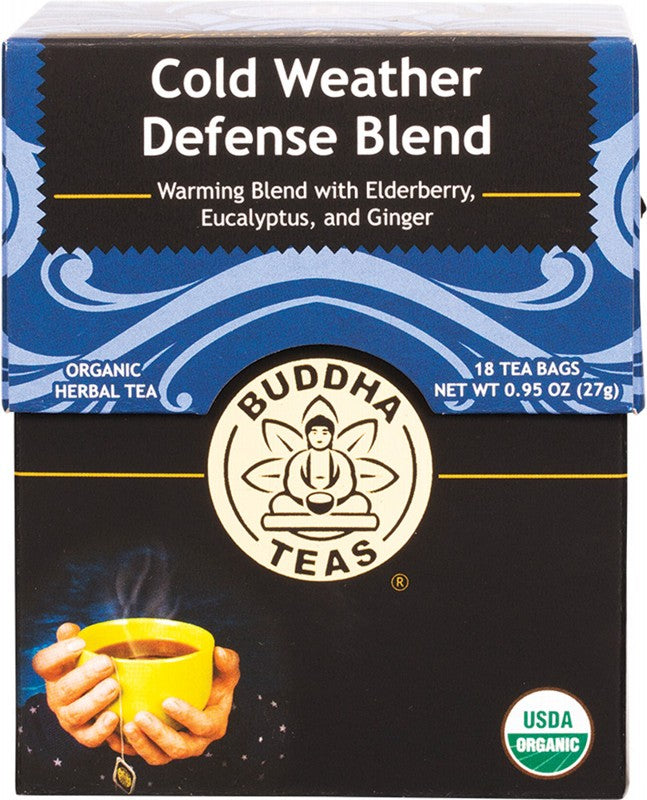 BUDDHA TEAS Organic Herbal Tea Bags  Cold Weather Defense Blend 18