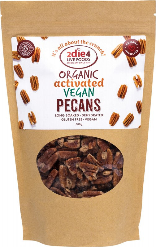 2DIE4 LIVE FOODS Organic Activated Pecans  Vegan 300g