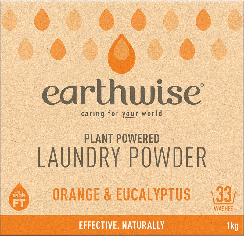 EARTHWISE Laundry Powder  Orange & Eucalyptus 1kg