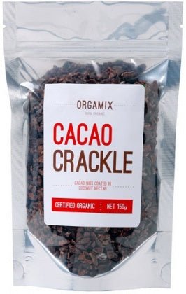 Orgamix Organic Cacao Crackle (Cacao Nibs Coated in Coconut Nectar) G/F 150g
