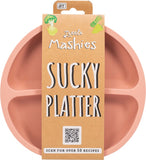 LITTLE MASHIES Silicone Sucky Platter Plate  Blush Pink 1