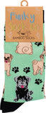 FUNKY SOCK CO Bamboo Socks  Mischievous Pugs 1