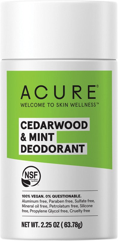 ACURE Deodorant Stick  Cedarwood & Mint 63g