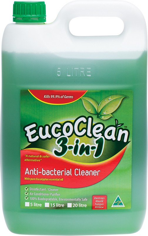 EUCOCLEAN Anti-Bacterial Cleaner 3-in-1  With Pure Eucalyptus Essential Oil 5L