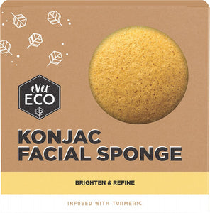 EVER ECO Konjac Facial Sponge  Turmeric 1