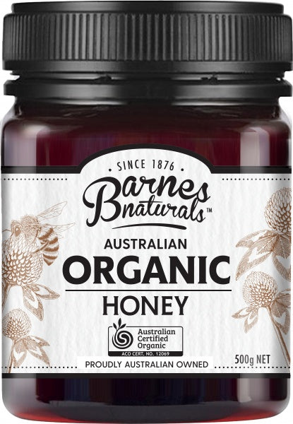 Barnes Naturals Organic Honey (Round) 500g Jar