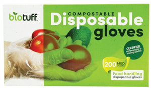 BIOTUFF Compostable Disposable Gloves  Medium 200