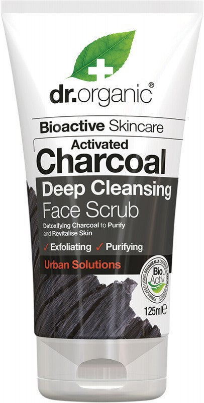 DR ORGANIC Face Scrub  Activated Charcoal 125ml
