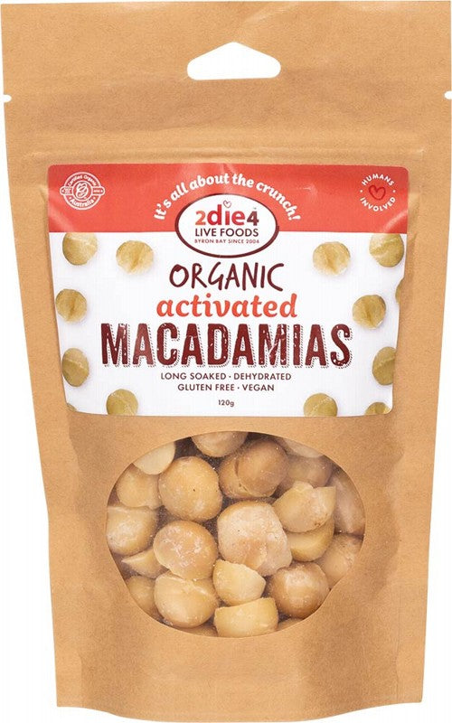 2DIE4 LIVE FOODS Organic Activated Macadamias 120g