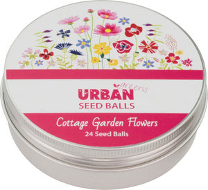 URBAN GREENS Seed Balls (For Planting)  Cottage Flowers (24 Per Tin) 1