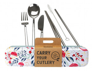 RETROKITCHEN Carry Your Cutlery - Botanical  Stainless Steel Cutlery Set 1