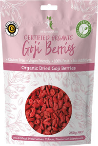 DR SUPERFOODS Dried Goji Berries  Certified Organic 250g