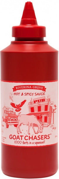 Riverina Grove Bum Hummers Goat Chaser (Hot & Spicy) Sauce G/F 500ml