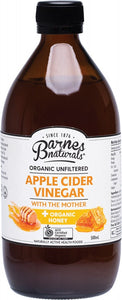 BARNES NATURALS Apple Cider Vinegar And Honey  Contains The Mother 500ml