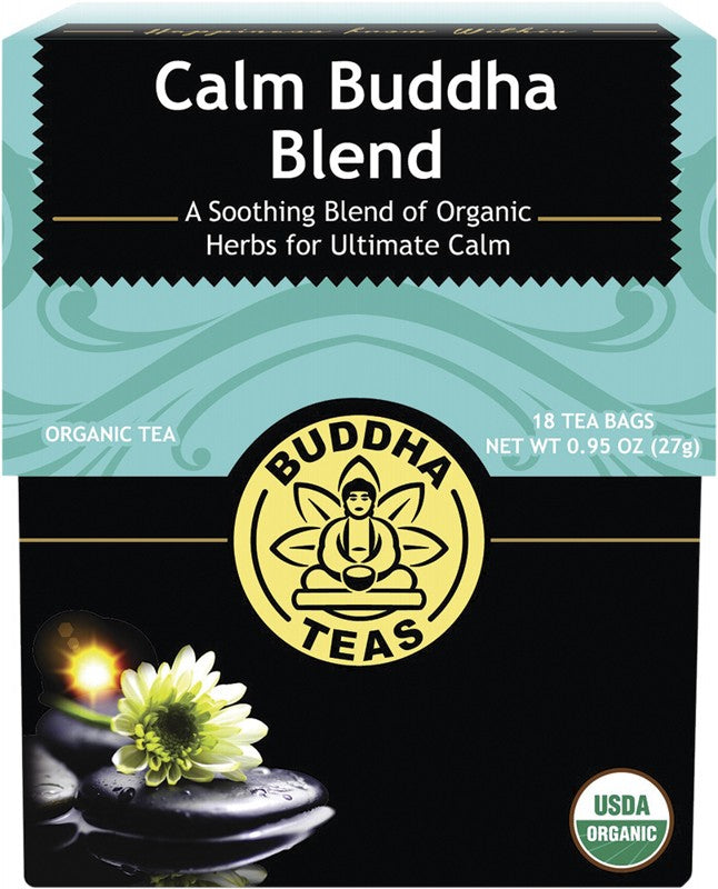 BUDDHA TEAS Organic Herbal Tea Bags  Calm Buddha Blend 18