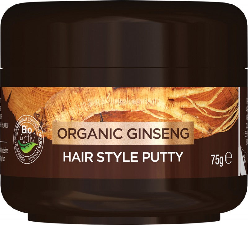 DR ORGANIC Men's Hair Style Putty  Organic Ginseng 75g