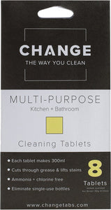 CHANGE Cleaning Tablets  Multi-Purpose - Kitchen & Bathroom 8 Tabs