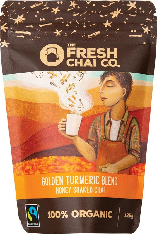 THE FRESH CHAI CO Golden Turmeric Blend  Honey Soaked Chai 125g