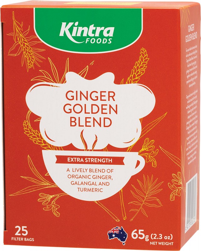 KINTRA FOODS Herbal Tea Bags  Ginger Golden Blend 25