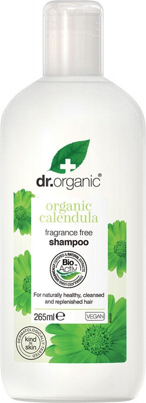 DR ORGANIC Fragrance Free Shampoo  Organic Calendula 265ml