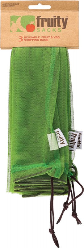 FRUITY SACKS Reusable Polyester Shopping Bags  Fruit & Veg 3
