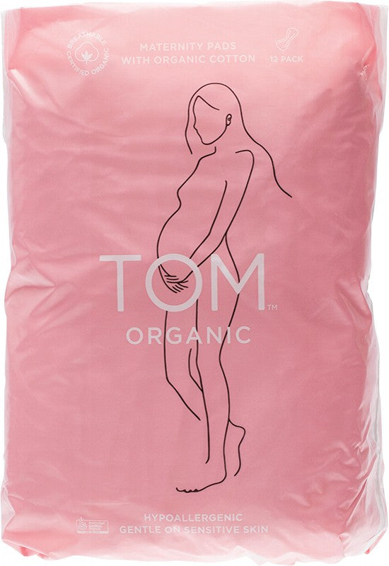 TOM ORGANIC Maternity Pads  Ultra Absorbent For Post Birth 12