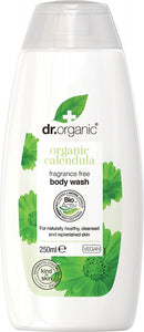 DR ORGANIC Fragrance Free Body Wash  Organic Calendula 250ml