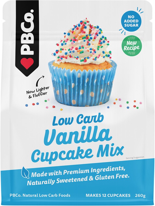 PBCO Vanilla Cupcake Mix  Low Carb 260g
