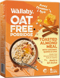 Wallaby Oat Free Porridge Honey Cinnamon & Apple G/F 6x40g Sachets